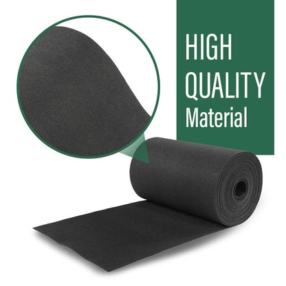 Solid Spare 18" x 50' Ribbed Bunk Carpet / Marine Boat Trailer Runners / Outdoor - Black