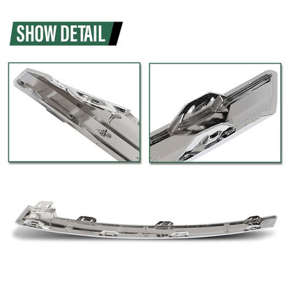 Solid Spare Fit For 2022-2024 Volvo XC60 Right+Left Side Front Bumper Molding Trim Chrome
