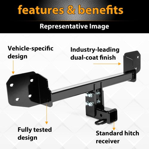Solid Spare Class 3 Black Trailer Tow Hitch 2" Receiver For Subaru Outback SportWagon 10-19