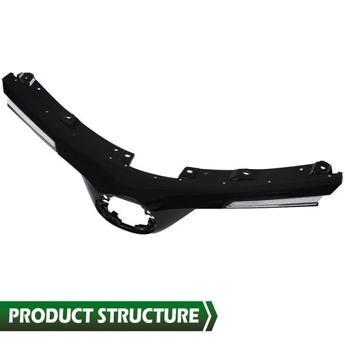 Solid Spare Fit For 2016-2018 Toyota RAV4 Front Bumper Upper Hood Grille w/ Chrome Trim