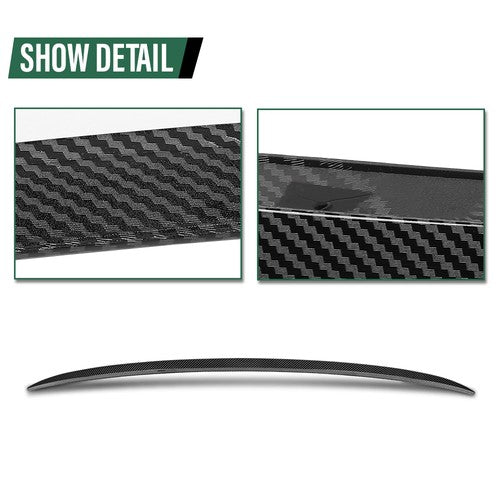 Solid Spare Rear Trunk Spoiler Wing Carbon Look Fit For 2007-2013 BMW 3 Series E92 M3 Style