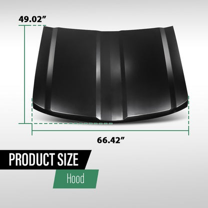Solid Spare Fit For 2014-2015 Chevrolet Silverado 1500 Steel Hood GM1230451 23271756