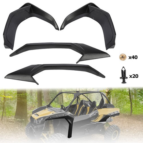 Solid Spare 4PCS Fender Flares Mud Guards For Kawasaki Teryx KRX 1000 / KRX4 1000 2020-2023