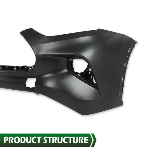 Solid Spare Fit For 20-22 Toyota Highlander L LE XLE Front Bumper Cover Fascia Black