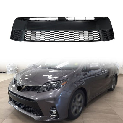 Solid Spare For Toyota Sienna SE 2018-20 Front Bumper Lower Grill Assembly W/o Sensor Holes