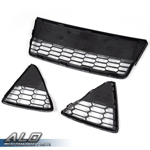 Solid Spare Fit For 12-14 Ford Focus Front Bumper Lower Grille Grills Honeycombed 3Pcs
