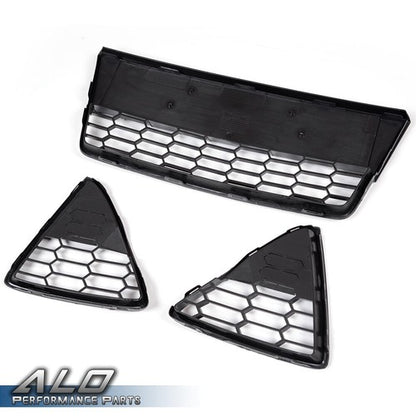 Solid Spare Fit For 12-14 Ford Focus Front Bumper Lower Grille Grills Honeycombed 3Pcs