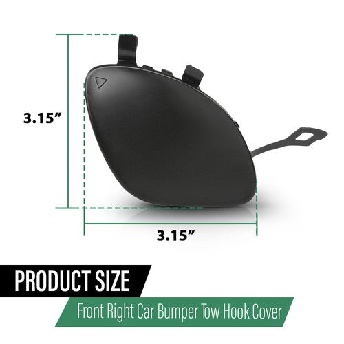 Solid Spare Fit For 17-20 Mercedes Benz E300 E350 E400 E450 Front Bumper Tow Hook Eye Cover