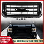 Front Bumper Grille Gloss Black For GMC Sierra 1500 2014 2015 SLT Style 23254463
