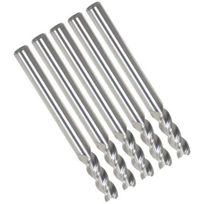 Solid Spare 5 Pack 3/16" 3 Flute Regular Length Carbide End Mill For Aluminum USA