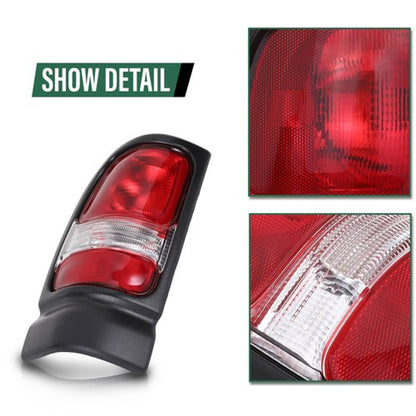 Solid Spare Fit For 94-02 Dodge Ram 1500 2500 3500 Rear Tail Lights Brake Lamps Assembly