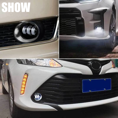 2x Black LED Fog Lights Driving Lamp For Toyota Tacoma 2012-2015 DOT Bumper Lamp