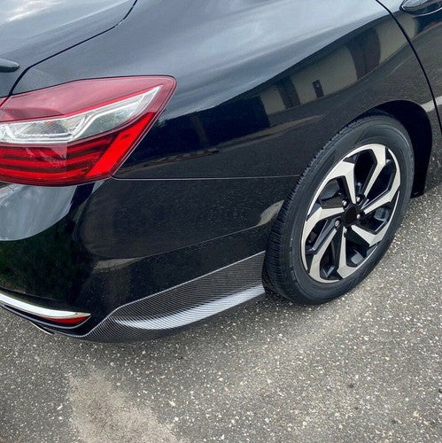 Solid Spare For 2016-2017 Accord Sedan 4DR CARBON Style Rear Bumper Lip Splitter Spoiler
