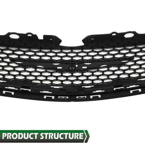 Solid Spare Fit For 2015 2016 2017 Chrysler 200 Front Bumper Upper Grille Grill 68103934AC