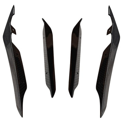 4PCS Carbon Fiber Front Bumper Side Blade Canard Fin For 22-24 Subaru WRX VB S4