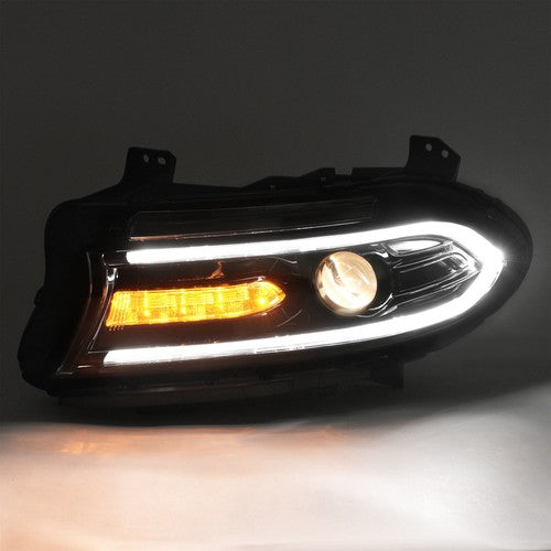 Solid Spare Pair LED DRL Projector Headlights Assemblies For Dodge Charger 2015-2023 LH+RH