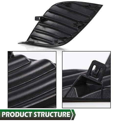 Solid Spare Fit For 18-20 Toyota Camry Front Bumper Fog Light Cover Left+Right Side