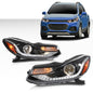 Solid Spare Projector Headlights Headlamps w/ LED DRL Fit For 17-22 Chevy Trax Left+Right