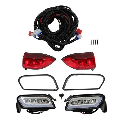 Solid Spare For Club Car Tempo Golf Cart LED Headlight and Tail Light Kit 2018+ New
