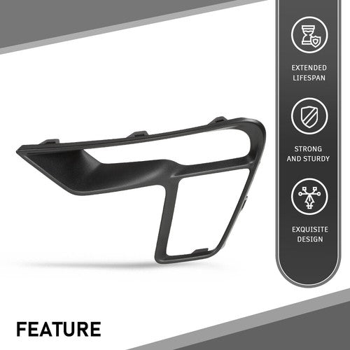 Solid Spare Front Bumper Fog Light Bezel Lamp Trim Left Side Fit For 18-19 Ford Explorer