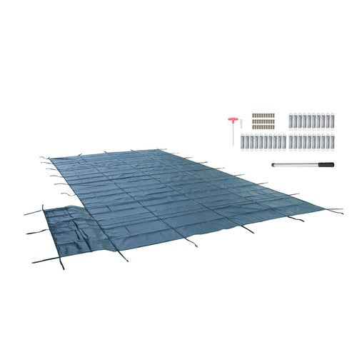 Solid Spare ? Inground Pool Safety Cover Fits 18 x 36ft With Right Steps Mesh Solid