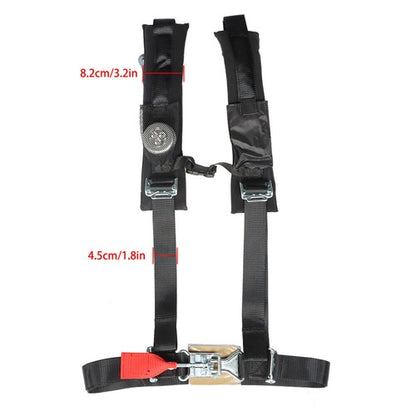 Solid Spare 4 Pack Seat Belt Harness 4 Point 2" Padded Black For Polaris RZR XP S 4 1000 New
