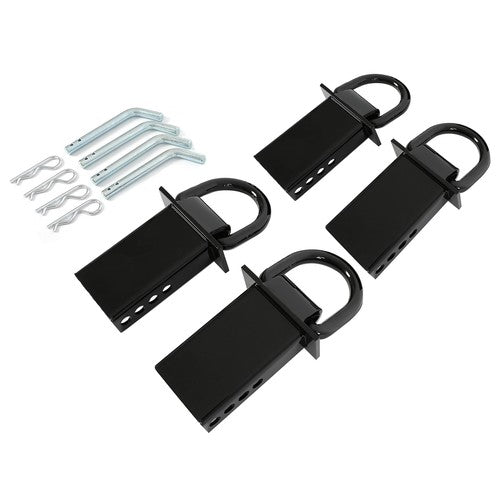 Solid Spare 2"x4" Heavy Duty Trailer Adjustable Stake Pocket D Ring Zinc Coated 16200LBS
