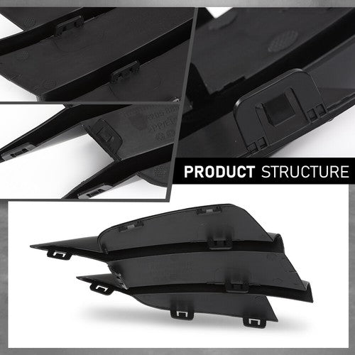 Solid Spare Front Bumper Lower Side Grille Trim Fit For 19-23 Mercedes Benz C300 Left+Right