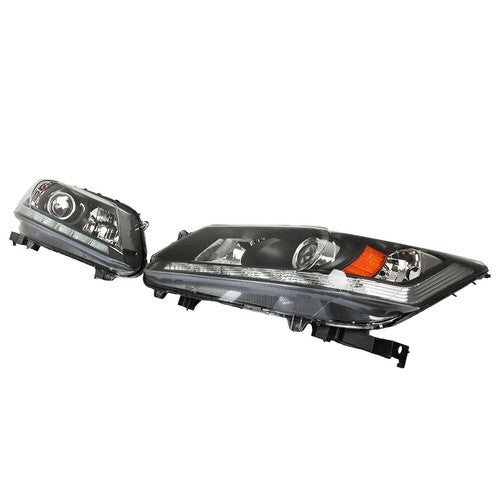 Solid Spare Headlights For Honda Accord 2013 2014 2015 Halogen Projector LH & RH Pair Set