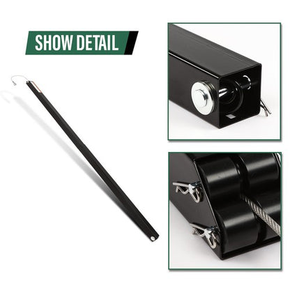Solid Spare 2 Sided Tailgate Utility Trailer Gate & Ramp Lift Assist System 350 Pounds Black
