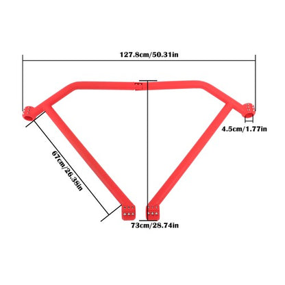 Solid Spare Rear Face Tripod Guard Bar Red 715004164 For Can Am Maverick X3