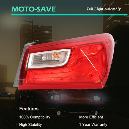 Solid Spare Tail Light Lamp Red Outer Replace Passenger RH Side For 2016-2021 Chevy Malibu