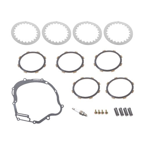 Solid Spare Clutch Friction Steel Plates Kit w/ Gasket Springs For Yamaha TTR125L 2000-2008