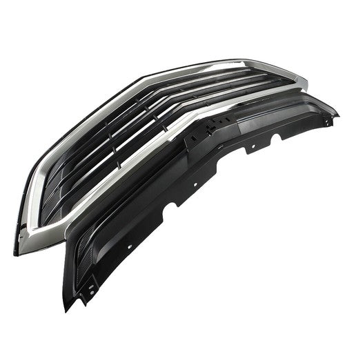 Solid Spare Chrome Front Upper Grille Mesh Grill Fit For Chevrolet Equinox Black 2018-2020