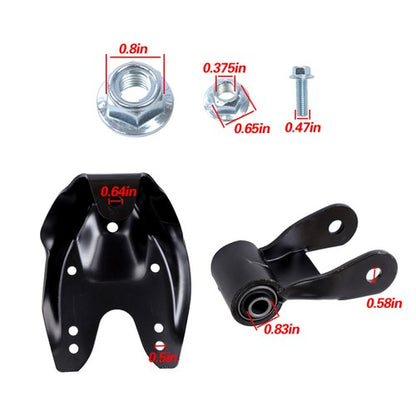 Solid Spare Leaf Spring Hanger Bracket Kit 722-020 For Dodge Dakota 1997-2004 4WD Rear Side