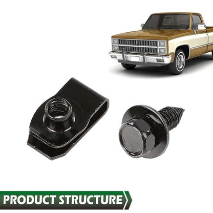 Solid Spare New 5/16-18 x 7/8" x 3/4" Washer 1/2" Hex Head Fender Bolts & U Nuts Body Kit