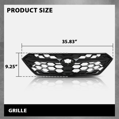Solid Spare Fit For 2022-2023 Subaru WRX Front Bumper Upper Grille Assembly Black SU1200198
