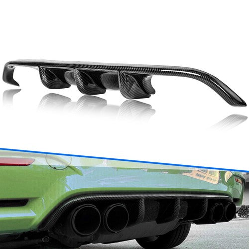 Solid Spare Carbon Fiber Style Rear Bumper Diffuser valance for BMW F80 M3 F82 M4 15-18