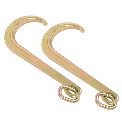 Solid Spare 2 Pack 15 Inch 5400 Lbs Working Load Limit G70 Steel Heavy Duty Towing J Hook