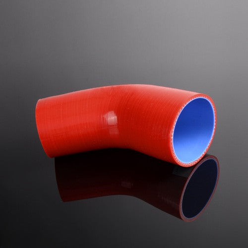 Solid Spare Fit For 2 1/2" To 3 1/8" Silicone 45 Degree Elbow Reducer Pipe Hose Red