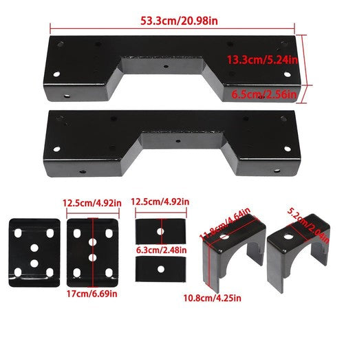 Solid Spare For 1988-1998 Chevy Silverado C1500 Pickup C-Notch Rear Support & Drop Flip Kit