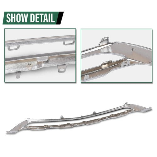 Solid Spare Front Chrome Grille Surround Bumper Cover Fit For 13-15 Mercedes Benz GLK350 250