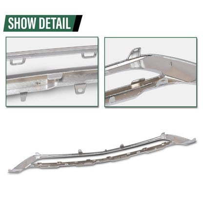 Solid Spare Front Chrome Grille Surround Bumper Cover Fit For 13-15 Mercedes Benz GLK350 250