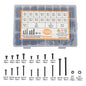 Solid Spare 1590Pcs M3 Screw Kit with Hex Button & Socket Head Bolts, Nuts and Washers