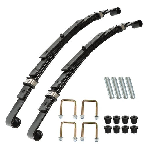 Solid Spare Heavy Duty Rear 4 Leaf Springs for EZGO TXT 1995-2013 Golf Cart (Set of 2) New