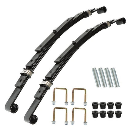 Solid Spare Heavy Duty Rear 4 Leaf Springs for EZGO TXT 1995-2013 Golf Cart (Set of 2) New