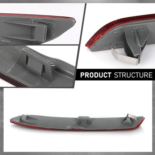 Solid Spare Fit For 2011-2016 BMW 528i 535i 550i xDrive Rear Bumper Reflector Lens Left Side
