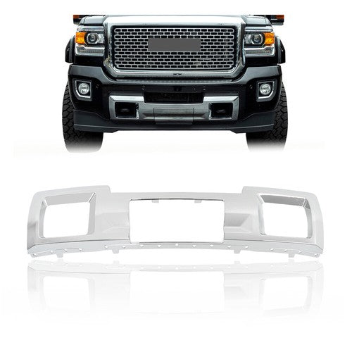 Solid Spare Chrome Front Bumper Trim Skid Plate Suit Fit For GMC Sierra 2500 3500 2015-2019