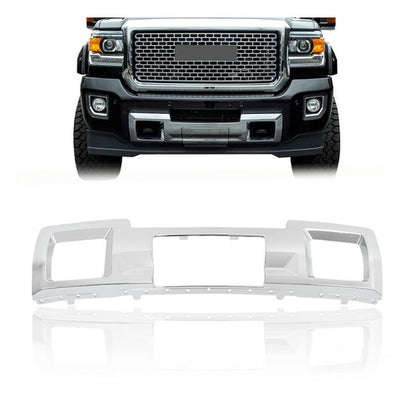 Solid Spare Chrome Front Bumper Trim Skid Plate Suit Fit For GMC Sierra 2500 3500 2015-2019