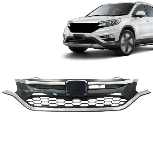Solid Spare Front Bumper Cover Upper Trim + Lower Grille Replacement For Honda CRV 2015 2016